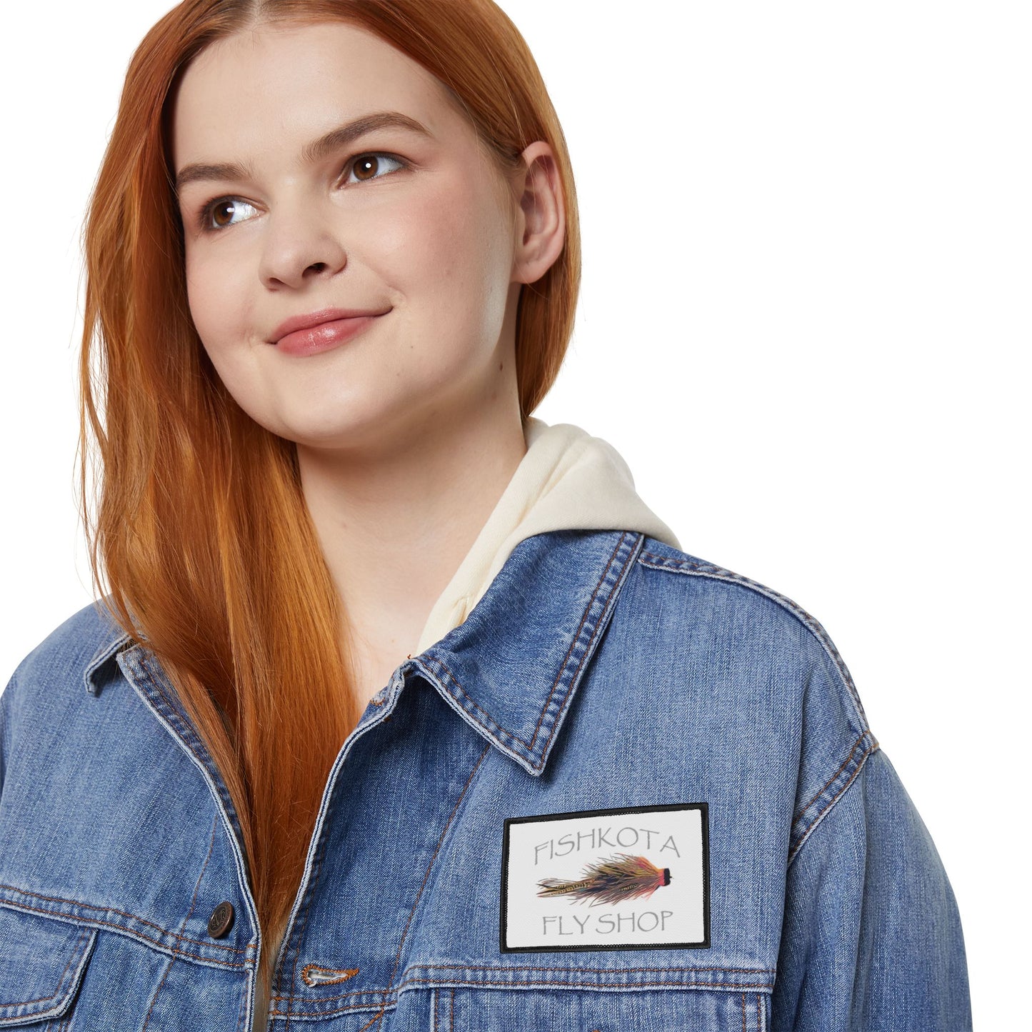 Fishkota Fly Shop Iron-On Patch | Unique Fishing Emblem for Jackets & Bags