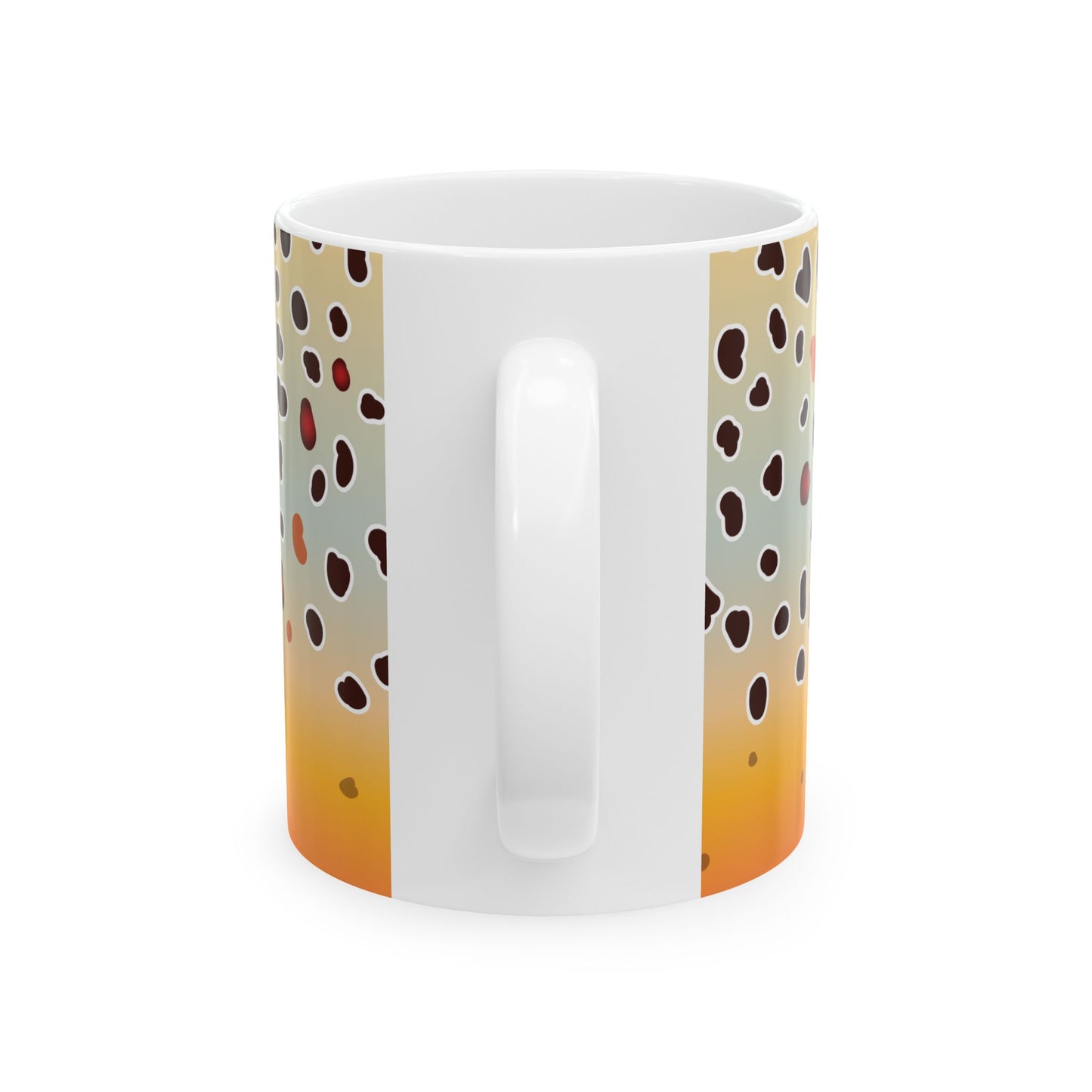 Brown Trout Ceramic Mug — Trout Print Coffee Cup (11oz & 15oz)