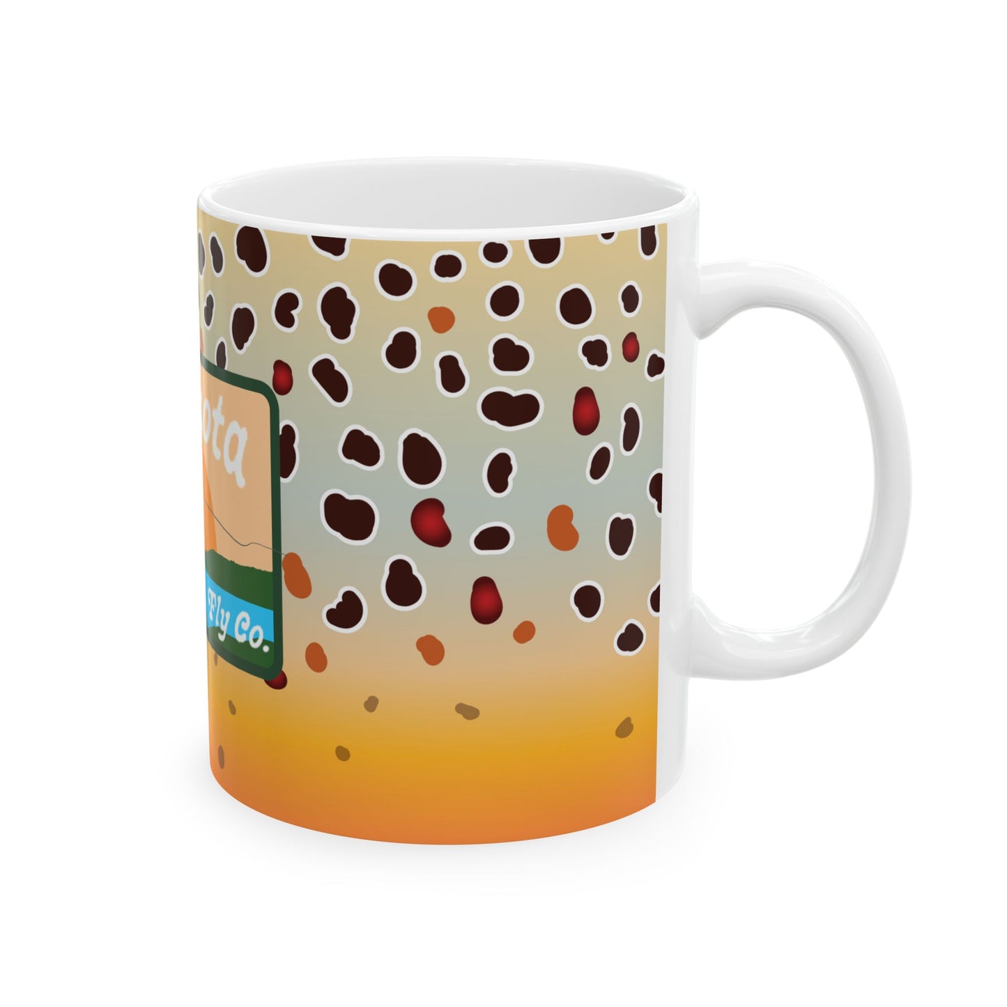 Brown Trout Ceramic Mug — Trout Print Coffee Cup (11oz & 15oz)