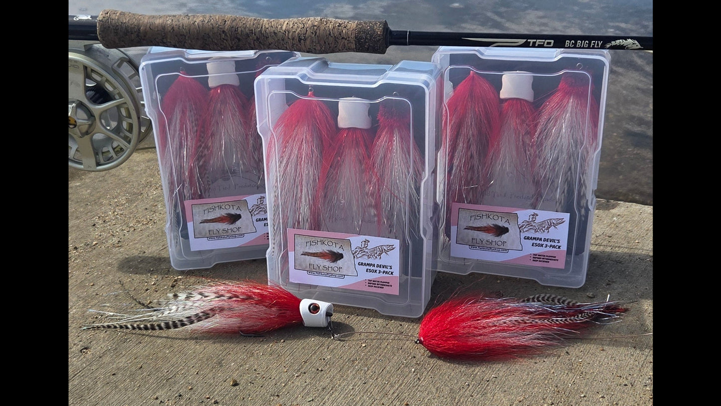 Grampa Devil's Esox 3 Pack - 8/9 wt Edition Pike Fly Kit