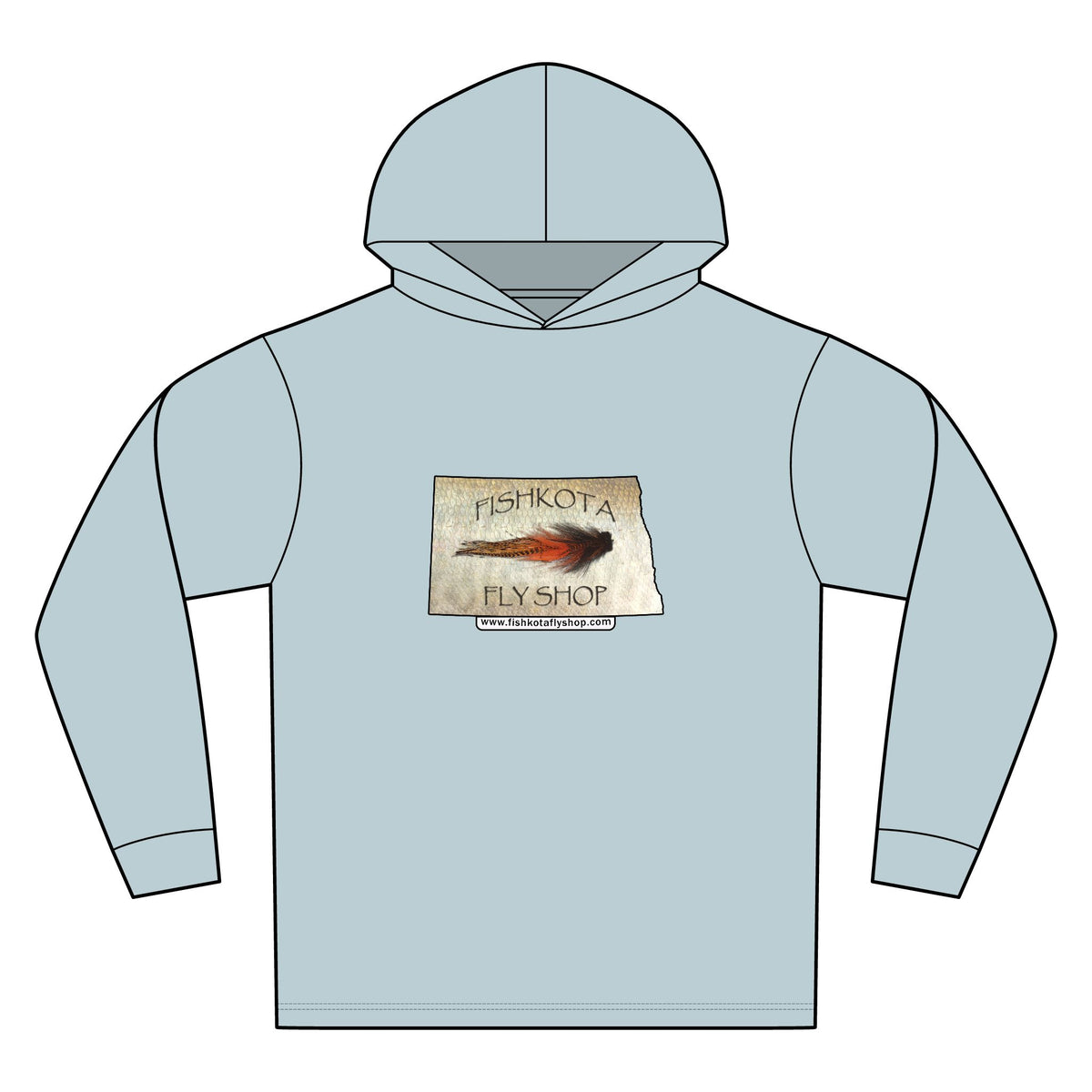 Unisex Bahama Performance Hooded Long Sleeve T-Shirt