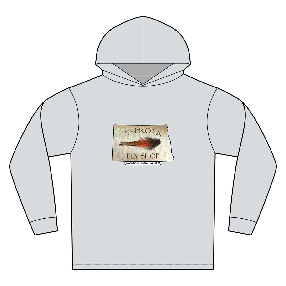 Unisex Bahama Performance Hooded Long Sleeve T-Shirt