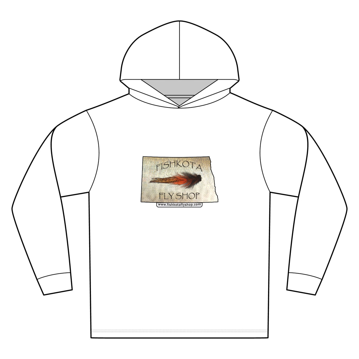 Unisex Bahama Performance Hooded Long Sleeve T-Shirt