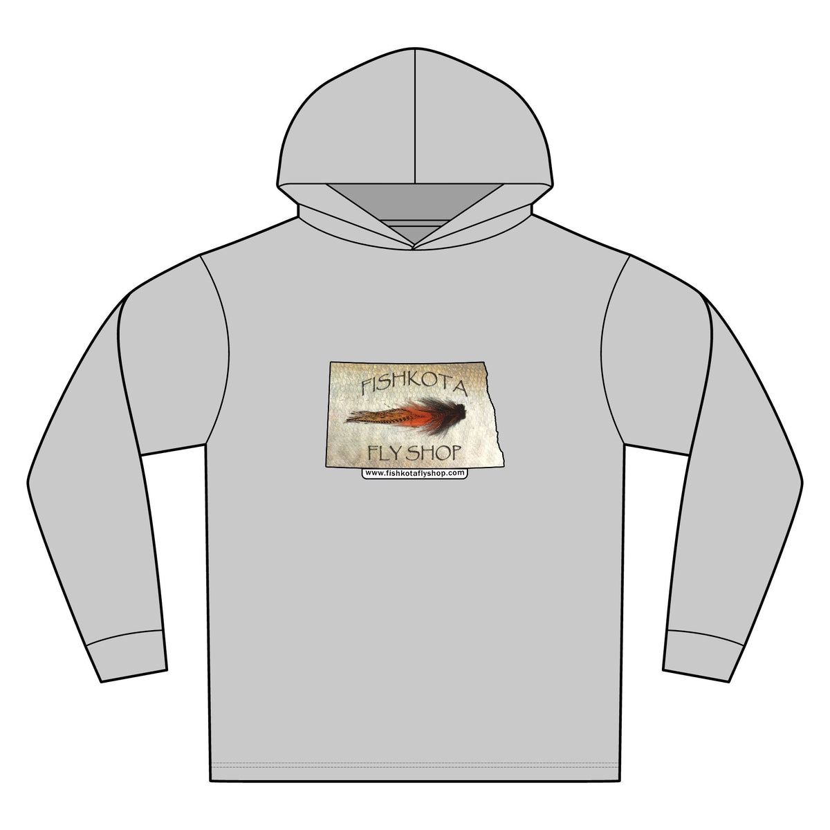 Unisex Bahama Performance Hooded Long Sleeve T-Shirt