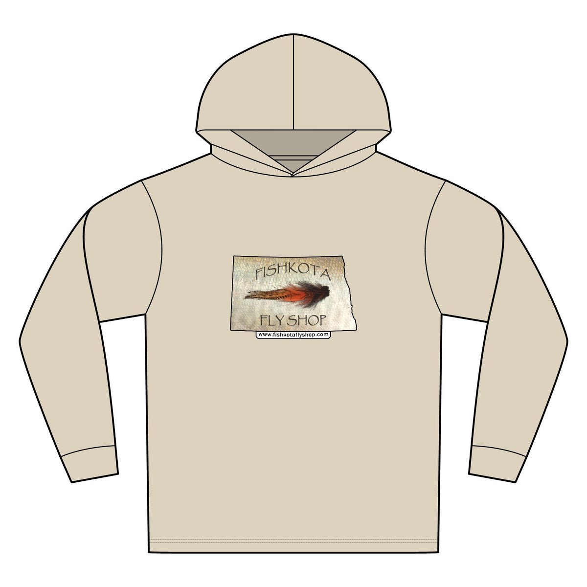 Unisex Bahama Performance Hooded Long Sleeve T-Shirt