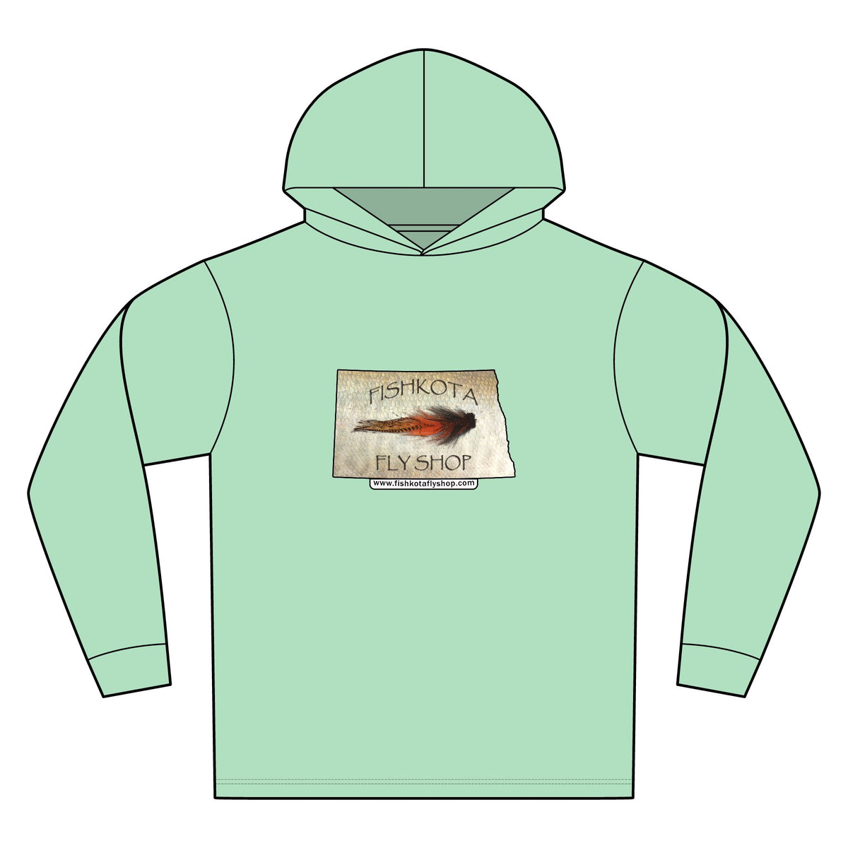 Unisex Bahama Performance Hooded Long Sleeve T-Shirt