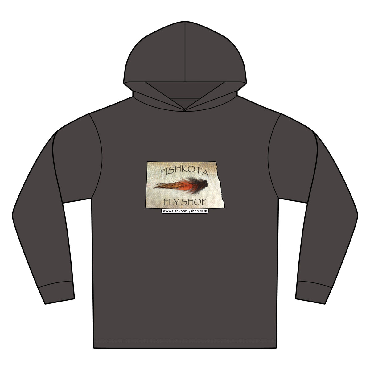 Unisex Bahama Performance Hooded Long Sleeve T-Shirt