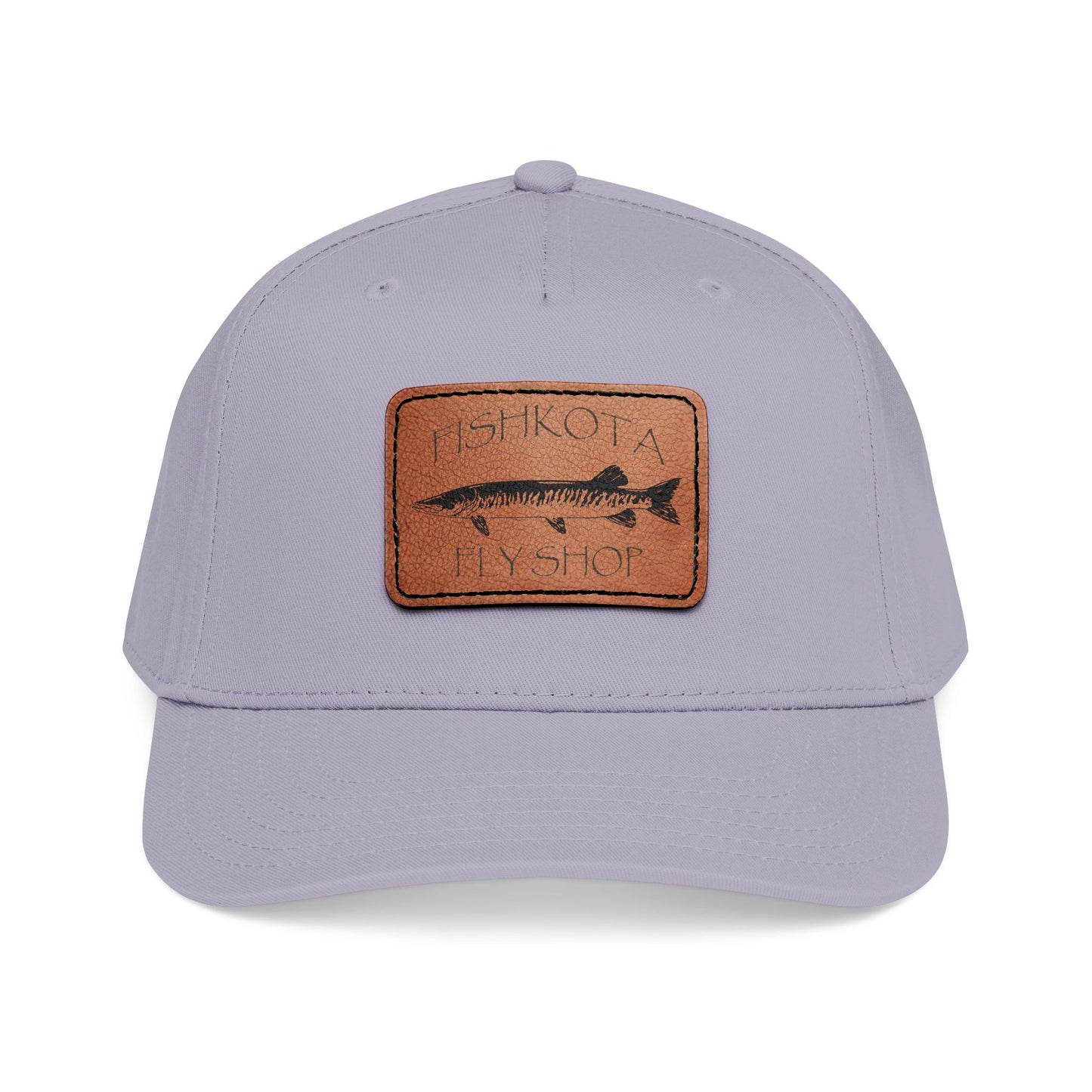 Mid Profile Baseball Cap with Leather Patch (Rectangle)