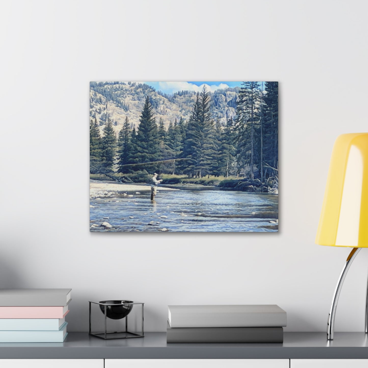 Slough Creek Yellowstone Park Fly Fishing Canvas Wall Art — Stretched 0.75"